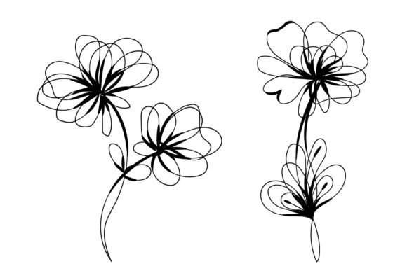 Abstract Floral Wildflower Design