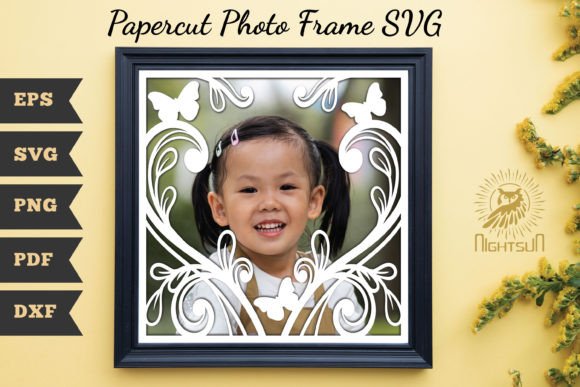 Beautiful Floral Photo Frame Papercut 4