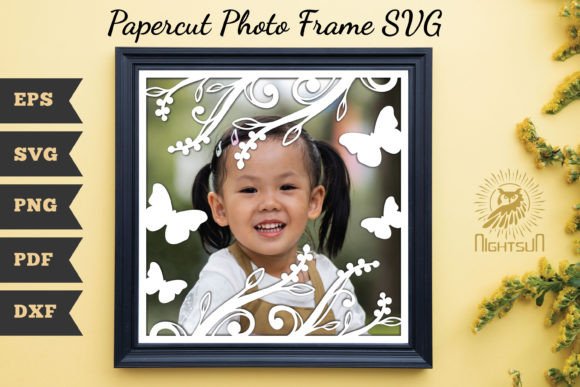 Beautiful Floral Photo Frame Papercut 8