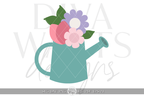 Charming Watering Can Clipart SVG