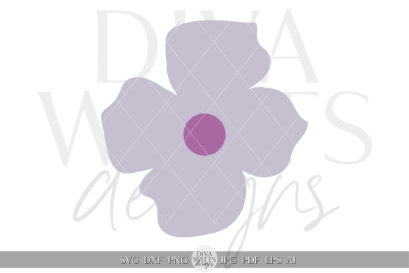 Contemporary Flower Illustration SVG