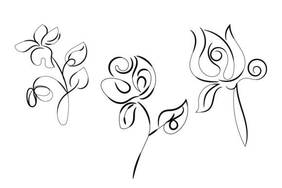 Flower Floral Flat Doodle Ornament