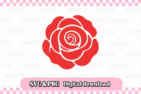 Rose Stencil, Love Flower PNG SVG