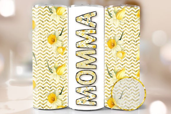 Spring Floral Momma Tumbler Wrap PNG