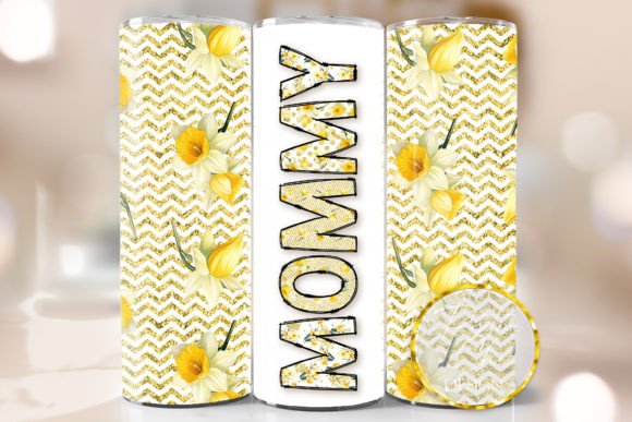 Spring Floral Mommy Tumbler Wrap PNG
