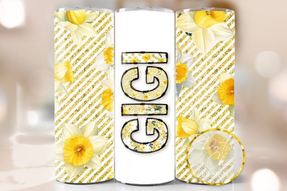 Spring Gigi PNG Floral Tumbler Wrap