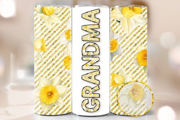 Spring Grandma PNG Floral Tumbler Wrap