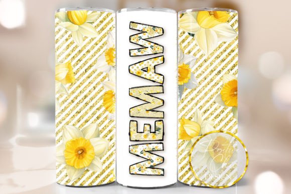 Spring Memaw PNG Floral Tumbler Wrap
